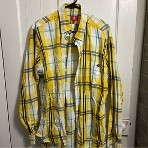 NWOT Southern Proper Yellow and Blue Plaid Shirt